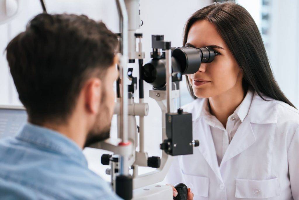 Professional eye examination